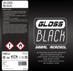 Gloss Black Trade Spray Aerosol 500ml
